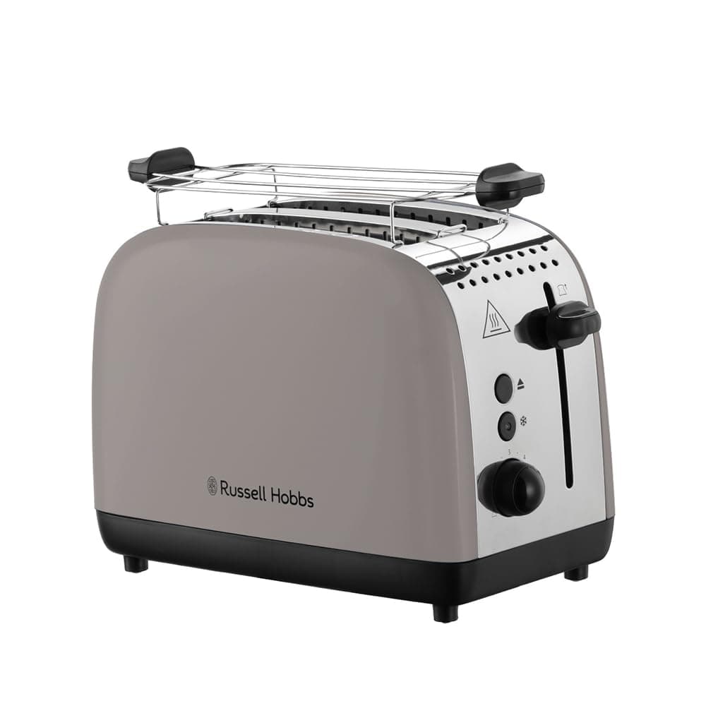Russell Hobbs Toaster [for 2 slices] Colours Plus Mocha (6 settings, long slots, fast browning, raising, thawing, reheating, roll holder, auto stop, 1100 W) 26931-56 - Image 1