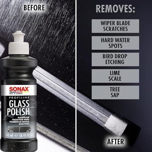 SONAX PROFILINE Glass Polish (250 ml) polish sans silicone pour éliminer micro rayures et taches sur vitres automobiles | Réf: 02731410 - Image 4