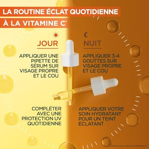 Garnier Skin Active - Coffret Sérum Jour Anti-Taches Brunes + Sérum Nuit Booster d’Éclat - Soins Visage Enrichis en Vitamine C - Vegan & Cruelty Free - Tous Types de Peaux - 2 x 30 ml - Image 5