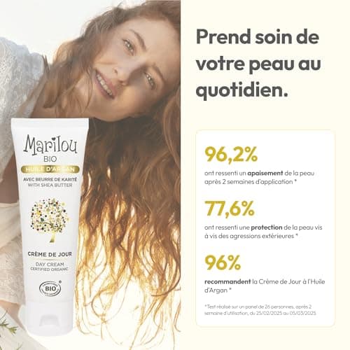 Marilou Bio - Organic Moroccan Argan Oil Day Face Cream - Nourishing and moisturizing for dry skin - 99% ingredients of natural origin - 50 ml - Image 3