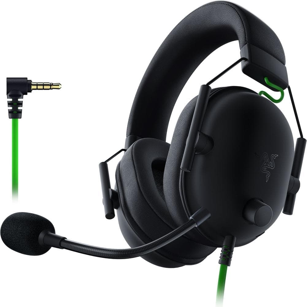 Razer BlackShark V2 X Gaming Headphones: 7.1 Surround Sound 50mm Memory Foam Driver - PC, PS4, PS5, Nintendo Switch, Xbox One, Xbox Series X & S, Mobile - 3.5mm Jack Black - Image 1