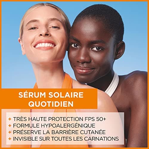 Garnier Ambre Solaire Super UV - Sérum Solaire Visage Invisible - Très Haute Protection SPF50+ - Pour Tous Types de Peaux - 30 ml - Image 5