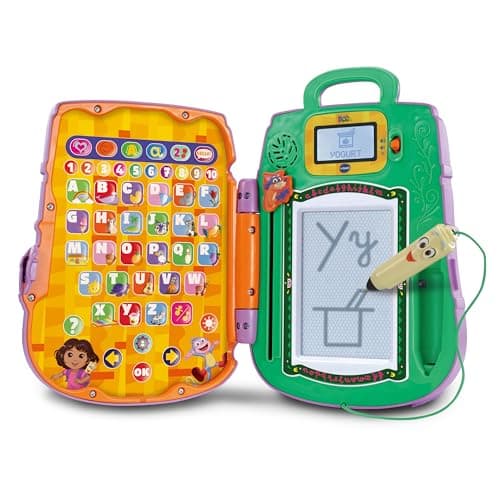 VTech - Dora The Explorer Educational Backpack - Sakado Magic Slate with interactive pen La Carte, 12 Dora Activities and Games - Gift for Children from 3 Years to 7 Years - Content in French and - Image 2