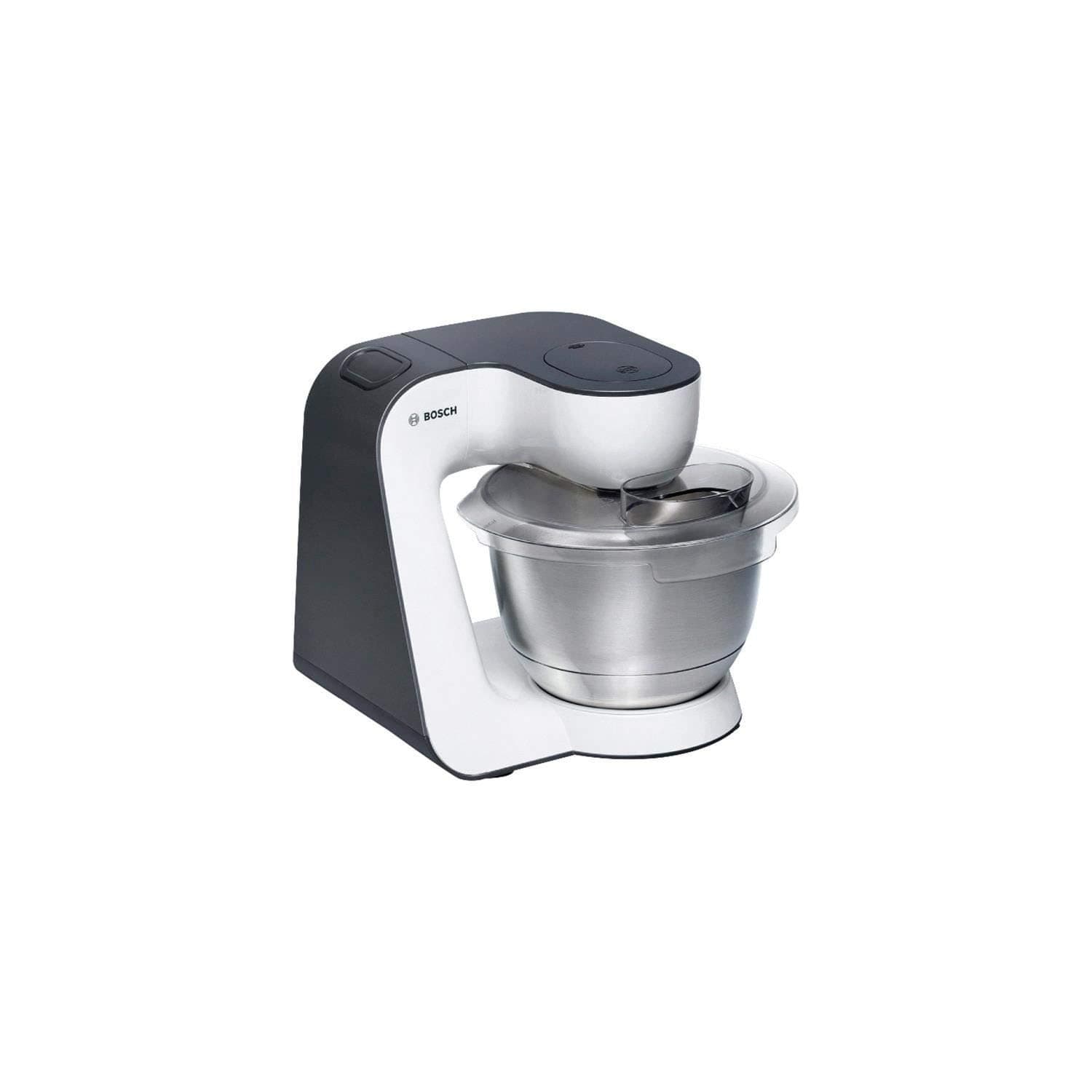 Bosch MUM50123 Compact & Versatile Food Processor, 800 W, 3.9 Liters, Including Pastry Kit, White/Charcoal Grey - Image 1
