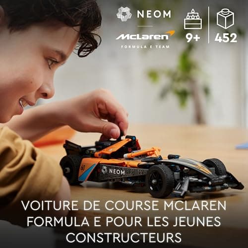 LEGO Technic NEOM McLaren Formula E Race Car, Voiture Jouet pour Enfants dès 9 Ans, Garçons et Filles, Set de Construction de Voiture à Rétrofriction, Décoration Chambre d'enfant, Idée Cadeau 42169 - Image 4