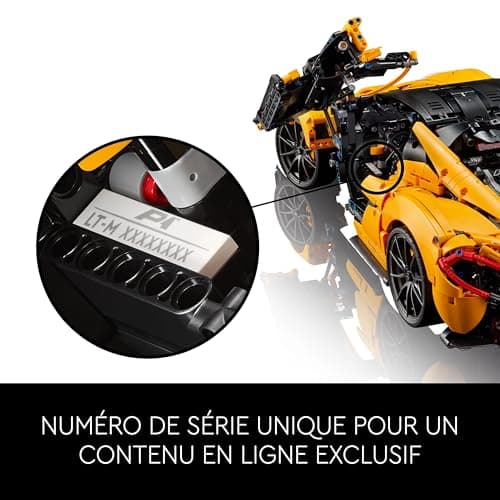LEGO Technic McLaren P1 Hypercar Model Kit for Adults - Gift Idea for Car Enthusiasts - Reduced Scale Collector's Item - Racing Car Replica 42172 - Image 7