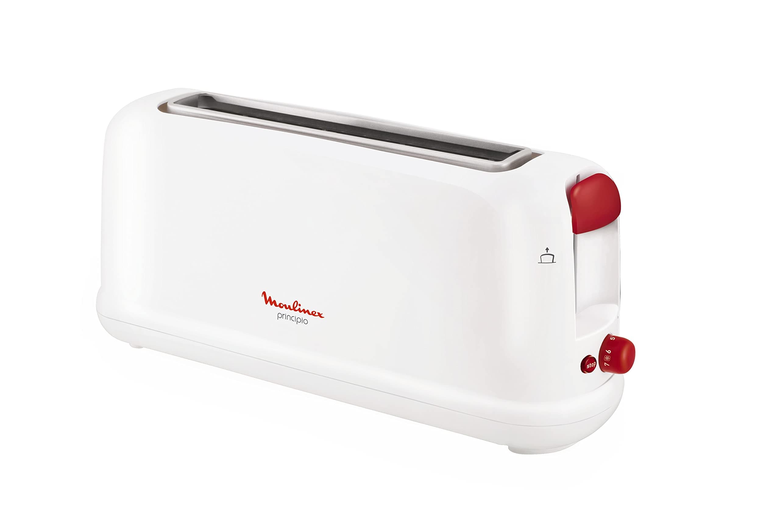Moulinex Principio LS160111 25 cm Long Slotted Toaster Tray with 7 Roasting Levels, Defrost Mode and Stop Button for a Wide Variety of Bread
