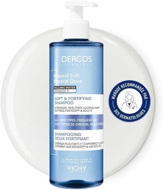 Vichy, Dercos, Gentle Mineral, Gentle Fortifying Shampoo, All Hair Types, 400 ml - Image 1