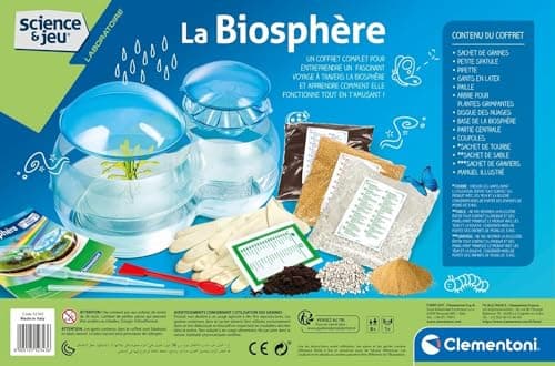 Clementoni - Science and Game: The Biosphere - Ages 8+ Assemble your Biosphere - Water Cycle Plant Growth - Includes Clover Seeds + Bindweed - Scientific Educational Game - Nature Gift Idea - Image 3