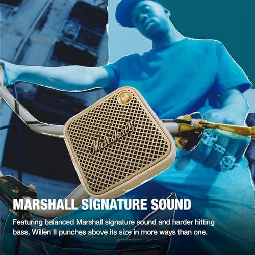 Marshall Willen II Haut-parleurs Bluetooth sans Fil 17 Heures de Lecture IP67 étanche Charge Rapide - Crème - Image 4