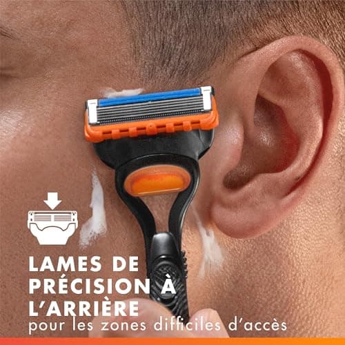 Gillette Fusion5 Men's Razor with Handle and Cartridge 5 Blades, Precision Blade For Hard Areas, With Lubricating Strip For Smooth Face Gliding, 1 Refill Per 20 Shaves - Image 7