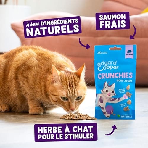 Edgard & Cooper Cat Treats, Salmon Crunchies (1x50g), Grain Free, Rich in Fresh Meat, with Catnip, Natural Ingredients, No Sugar Added - Image 4