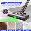 LED Tête de Brosse de Remplacement l'Aspirateur Compatibilité pour Dyson V7, V8, V10, V11 et V15 Aspirateurs,Brosse Aspirateur pour Sols Durs et Moquettes. - Image 4