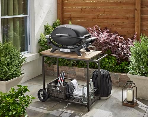 Weber Q2100N Gas Grill, Cooking Surface 53 x 39 cm, 1 Burner, Enamelled Cast Iron Grill (2 parts), Cast Aluminium Lid and Bowl – Black (1501069) - Image 6