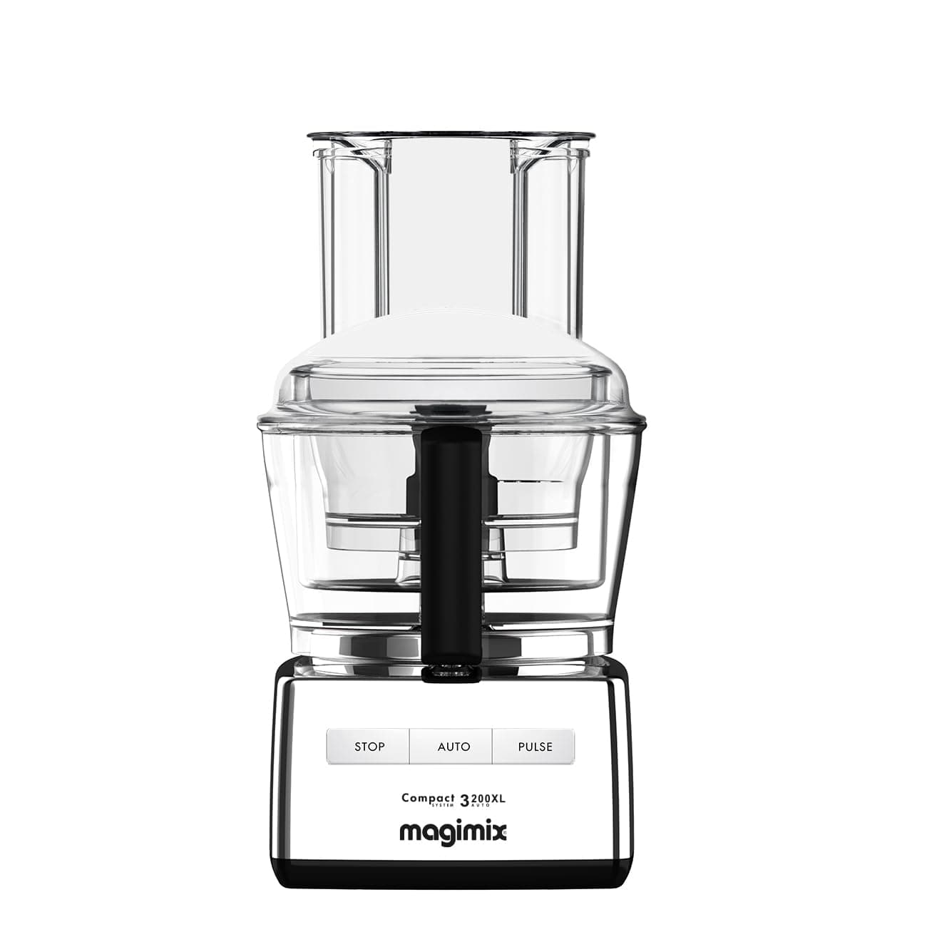 Magimix 3200 Multifunctional Kitchen Processor Shiny Chrome Compact Bowl 2.6L – Chopper, Blender – Made in France