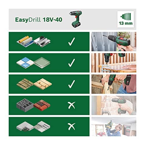 Bosch Perceuse-visseuse sans fil EasyDrill 18V-40 (sans batterie, système 18 Volt, dans emballage carton) - Image 4