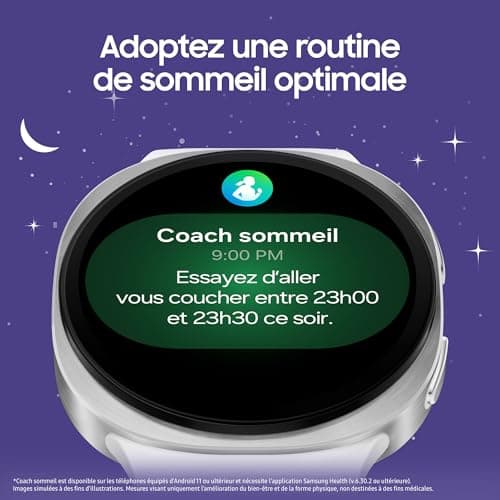 Samsung Galaxy Watch8, Smart Watch, Running Coach, Sleep Coach, Galaxy AI, Bluetooth, 44 mm, Silver, 25W Fast Mains Charger Included, FR Version - Image 5
