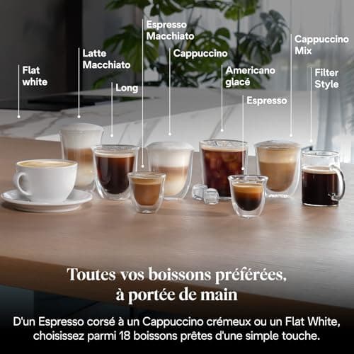 De’Longhi Magnifica Plus - Perfetto Machine à Café Automatique avec LatteCrema Mousseur à Lait Automatique, 18 Boissons en une Seule Touche, Écran Touch Couleurs, Argent et Noir (ECAM322.70.SB) - Image 6