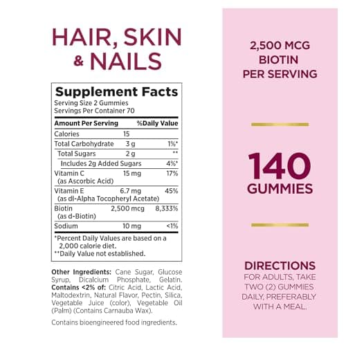Nature's Bounty Optimal Solutions Advanced Hair, Skin, Nails 140 Gumy - Image 7