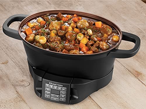 Russell Hobbs Electric Slow Cooker [8 in 1 Versatile] Good to Go (Roast, Slow Cook, Steam, Vacuum, Boil, Rice Cooker, 6.5L, Energy Saving, Removable Control) 28270-56 - Image 7