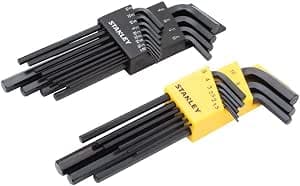 Stanley Hex Key Set, Long Arm, SAE and MM, 22 Pieces (85-753)