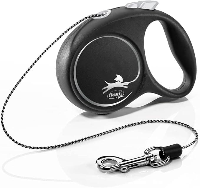 Flexi Black Design XS Cord 5 m Black/Silver, Retractable Lead for Dogs up to 8 kg