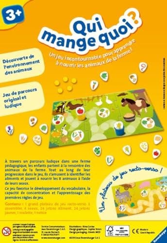 Ravensburger - Educational Game - Who Eats What? - Animal Discovery - Logic Association - Language Development - 1 to 4 Players, Ages 3 and up - 24034 - Image 5