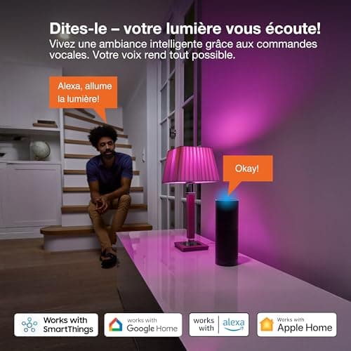 Osram SMART+ Spot LED RGB PAR15 (lot de 5, GU10, 5W) – RGB + blanc chaud à froid – contrôle intelligent – Matter via Wi-Fi – Alexa, Google, Apple - Image 5