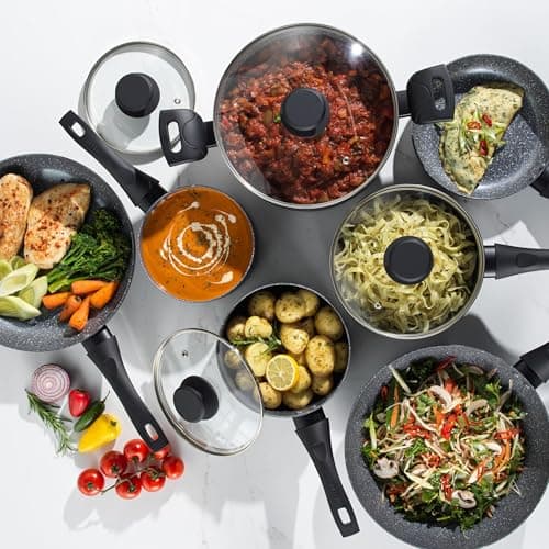 Progress Induction Wok 28 cm Aluminium, Tefal Style Wok Pan with Ceramic Coating, PFAS Free, Professional Quality, Suitable for All Cookers, Premium Design with Ergonomic Handle - Image 7
