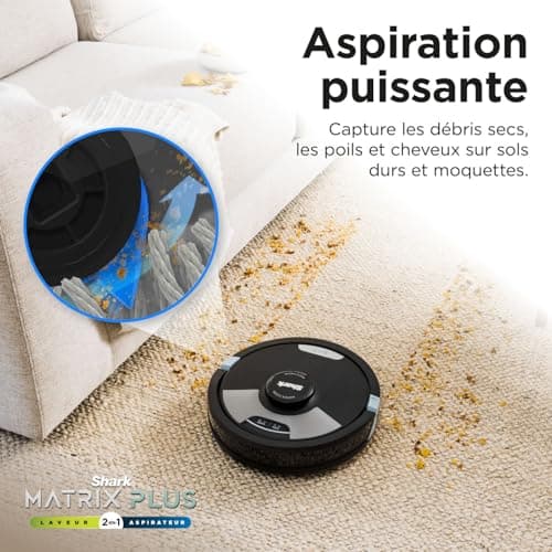 Shark Matrix Plus 2-in-1 Robot Stick Vacuum Cleaner with LiDAR Mapping, Carpet Matrix, Hard & Hair Floors, Self-Charging, Anti-Allergen, WiFi/App, Black, RV2620WDEU - Image 6