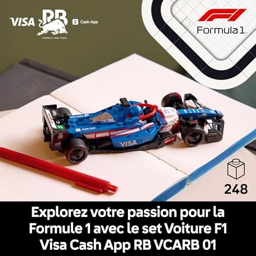 LEGO Speed Champions Voiture F1 Visa Cash App RB VCARB 01 - Maquette à Construire d'un véhicule de Formule 1 - Minifigurine Collector de Pilote de Course - Idée de Cadeau pour Adulte 77246 - Image 4
