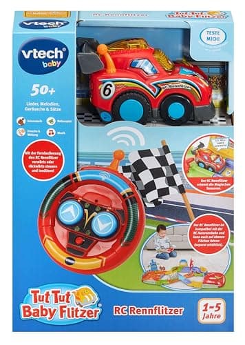 VTech Baby Toot Toot RC Racing Drivers - Remote Control Car with Light Keys and Actions, Music, Phrases and Exciting Sounds - for 1-5 Years Old Kids - Image 6