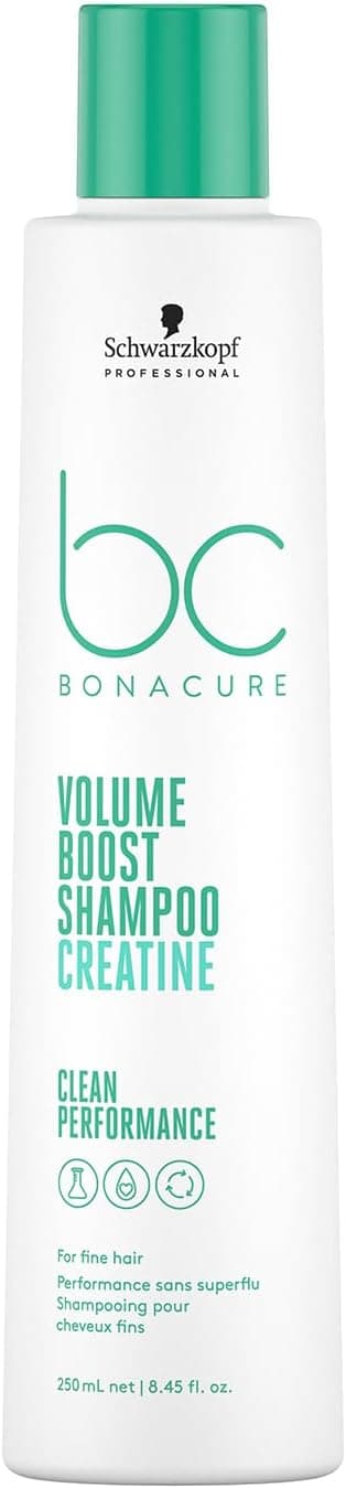Schwarzkopf Professional Bonacure Volume Boost Shampoo for Fine And Flat Hair Vegan Care Complex With Keratin Cell Equalizer Technology Antistatic Thicker Hair Purifying 250ml - Image 1