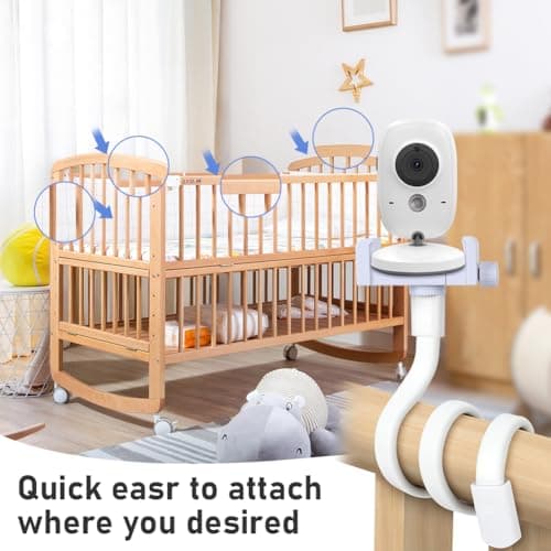 OFFCUP Baby Camera Holder, Universal Baby Monitor / Babyphone Clip Compatible with Philips Avent Flexible Foldable Without Drilling Accessory Holder for Video Baby Monitor - Image 4