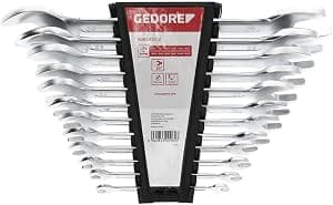 GEDORE red R05105012 12-Piece Set of Double Open-End Spanner Assortment Sizes 6-32mm Metric Long Spanner Set          [Energy Class A+]