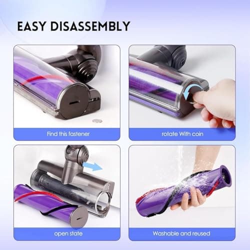 Tête de Brosse pour Dyson V7 V8 V10 V11 V15, Brosse électrique pour Dyson SV10 SV11 SV12 SV14, Brosse aspirateur, Brosse Motorisée pour Tapis et Sols Durs Pièce de Rechange 967483-04 - Image 7
