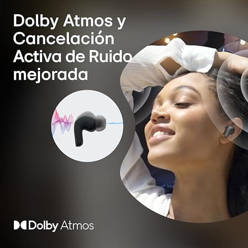 LG Tone Free DT90Q In-Ear Bluetooth Headphones with Dolby Atmos, MEDIRIAN Technology, ANC (Active Noise Reduction), UVnano+, Black. - Image 4