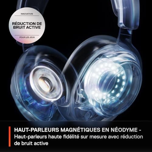 SteelSeries Arctis Nova Pro Wireless Multi-System Gaming Headset - Magnetic Neodymium Speakers - ANC - Unlimited Battery Life - ClearCast Gen 2 Mic - PC, PS5, PS4, Switch, Mobile - Image 5
