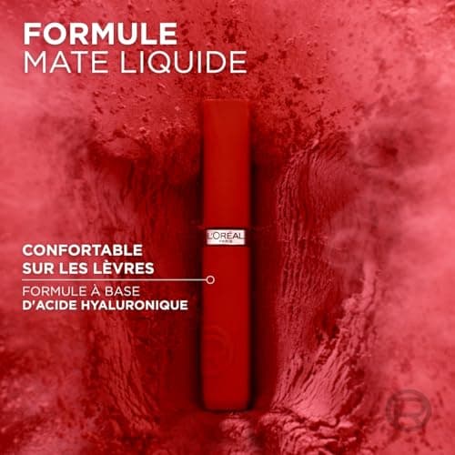 L'Oréal Paris - Liquid Lipstick - Intense Colour & Matte Finish - Long Lasting - No Transfer - With Hyaluronic Acid - Infallible Matte Resistance - Shade : 601 Worth It - Image 6