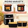 3PCS Silicone Air Fryer Mould 22-25cm for Russell Hobbs 8L/8.3L, Moulinex 7.5L, Cecotec/Cosori/Aigostar 6.5-8.5L, Reusable Square Airfryer Accessories (27170-56 27632-56) - Image 6