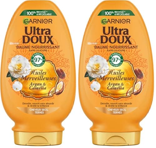 Garnier Ultra Doux Argan Oil Camellia Conditioner 250 ml (Pack of 2) - Image 2