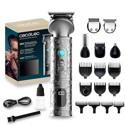 Cecotec Samurai 6 in 1 Professional Multifunction Precision Care Trimmer for Nose and Body, Battery Life 150 min, 3-15 mm Clogs, Precise Profiling, Storage Base, Screen. - Image 3