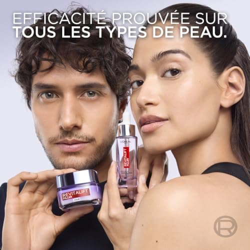 L'Oréal Paris - Routine Set of 2 Anti-Aging & Anti-Wrinkle Products - Plumping Serum + Volumizing Day Care - Enriched with Hyaluronic Acid - For All Skin Types - Revitalift Filler - Image 7