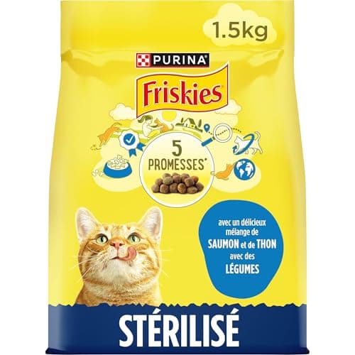 FRISKIES | Cat | Complete dry food for sterilized adult cats | Salmon and vegetables | Complete food for sterilized cats | Bag | 1.5 kg - Image 3