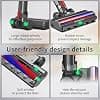 Brush with Soft Roller for Dyson V7 V8 V10 V11 V15 Replacement Floor Tip Soft Roller Replacement Front Lights for Hard Floors like Parquet, Wood Floor, Laminate, Tile - Image 6