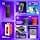JBL Grip, Compact Bluetooth Speaker, AI Sound Boost, Waterproof and Dustproof IP68, Ambient Lighting, 14 Hours of Battery Life, Auracast Multi-Speaker Connection, Portable JBL App, Blue - Image 3