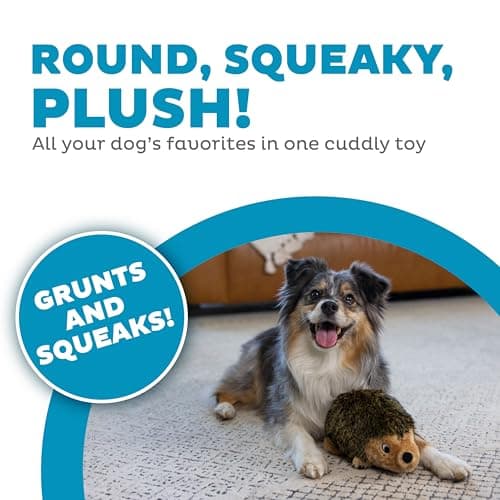 Outward Hound Hedgehogz Soft Toy for Dogs - Brown - M - Image 4