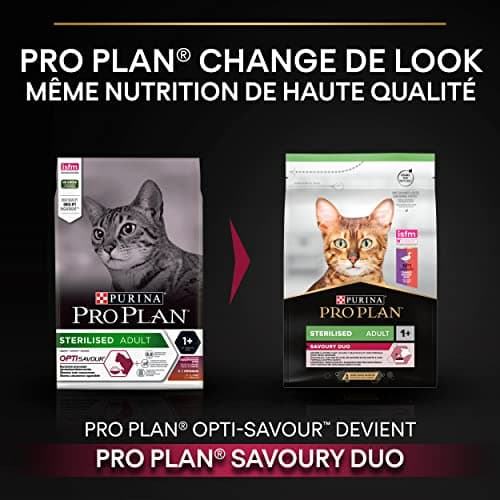 PURINA PRO PLAN | Savoury Duo | Complete Food for Sterilised Adult Cats | Promotes Urinary Well-Being with High Protein Content | Rich in Duck and Liver | Dry Food | Bag | Pack of 4 x 3 kg - Image 3