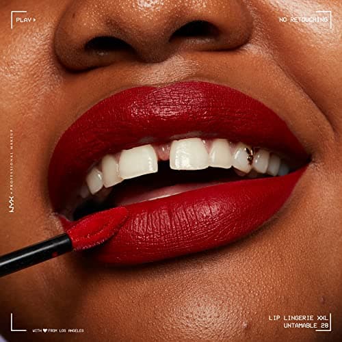NYX Professional Makeup Matte Liquid Lipstick Lip Lingerie XXL, Long Lasting, Vegan Formula, No Transfer, Shade: Untamable (28) - Image 7