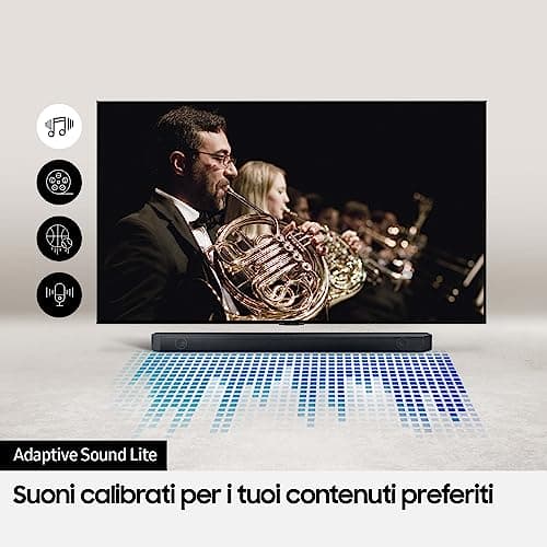 Samsung HW-C430/ZF C Series Soundbar, 3 Speakers, Subwoofer Included, 2.1 Channel Audio, Adaptive Sound Lite, Black 2023 - Image 8